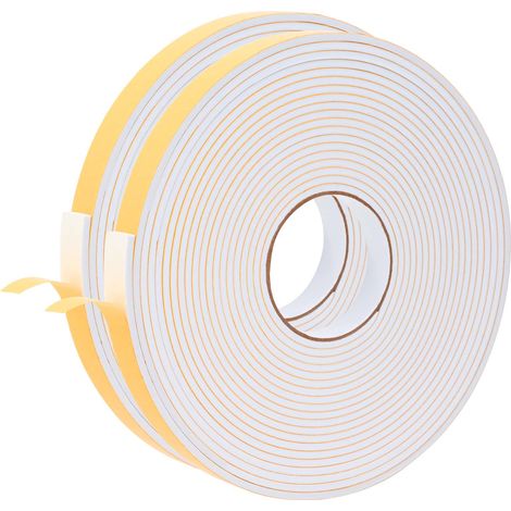 vidaXL Cinta de espuma autoadhesiva 2 uds. Blanco 20mm x 10m Espuma CR (1/2)