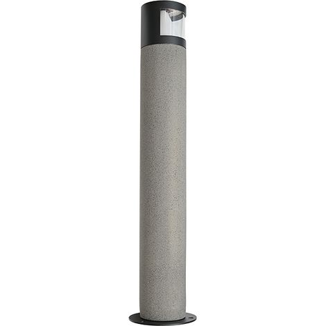 Borne Extérieure LED H583 10W IRC90 IP65 Béton et Noir ZAMBELIS E410 - Blanc chaud - 3000K