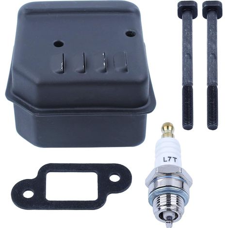 L7T Kit de boulons silencieux d'échappement Bougie avec joint pour STIHL 017 018 MS170 MS180 Pièces de rechange pour tronçonneuse (1/5)