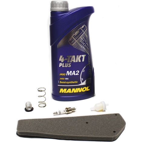 Aceite Mannol 1L 4T + Filtro de aire, aceite y combustible + Bujía Scooter 4T GY6 50 (1/5)