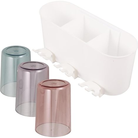 Wall Mounted Toothbrush Holder Food Grade ABS Material No