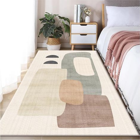 Ergocar Washable Carpet Home Decor Facile to Clean Durable Tapis Moderne Antidérapant Convient pour La Chambre, Le Salon, l'Entrée, La Salle à Manger (1/5)