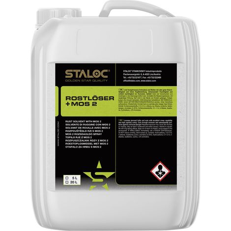 Staloc Rostlöser Kanister mit MoS2 - Rostentferner Anti Rost Kanister, hocheffektiv gegen Rost, 5 Liter (1/5)
