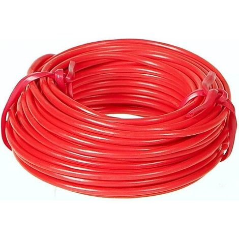 Fil électrique souple 4 mm² rouge – Longueur 10 m – Isolé en PVC pour usage sécurisé – Pour installations électriques professionnelles