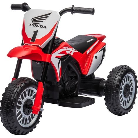 Moto eléctrica infantil Honda roja con sonidos, 3 ruedas, 18-36 meses (1/4)