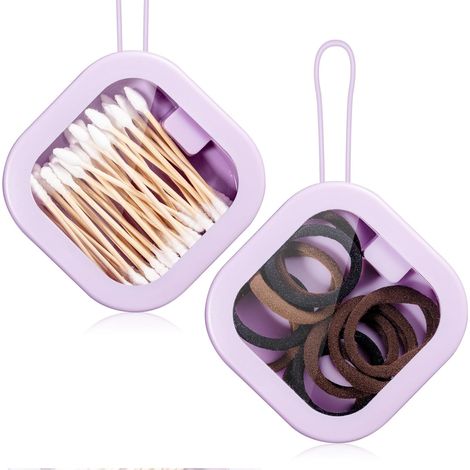 Organisateur De Barrettes - Boîtier De Rangement Pour Accessoires Capillaires Et Petits Objets - Fixation Murale Possible - Dimensions 9,5 x 9,5 x 3 cm - Lot De 2 (1/5)