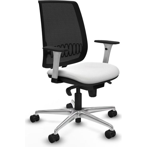 Chaise de bureau piqueras y crespo Alares maille noire aluminium (1/2)