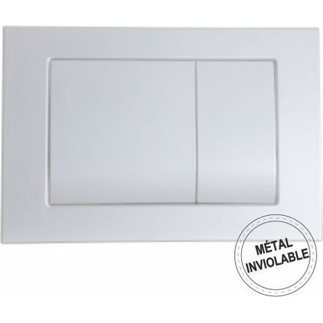 Plaque de commande 3/6L 172 métal mécanique double débit - chromée mate - Regiplast (1/2)