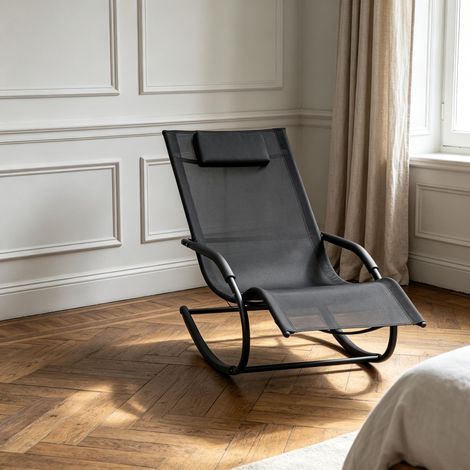 Fauteuil à bascule moderne, chaise longue confortable avec fonction basculante, fauteuil relax ergonomique (uniquement avec 1 fauteuil relax) (1/5)