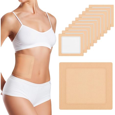10 Paquets D'huile De Ricin Jetables, Patchs D'huile De Ricin Autocollants, Castor Oil Pack, Patchs D'huile De Ricin Hautement Absorbante, Sans Lavage, Anti-Infiltration (Huile Non Incluse) (1/5)