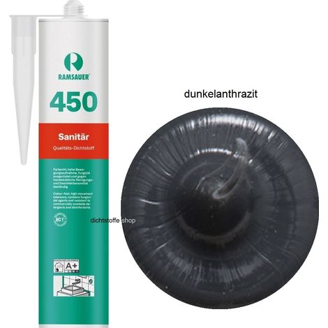 Ramsauer 450 Sanitär Silikon Fugen Dichtstoff 310ml Kartusche dunkelanthrazit