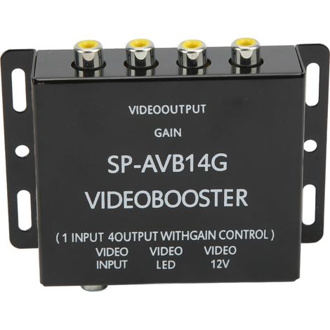 Répartiteur de signal vidéo 1 vers 4 pour voiture, lecteur DVD, amplificateur de signal LCD et TV pour écrans multiples 12 V (1/5)