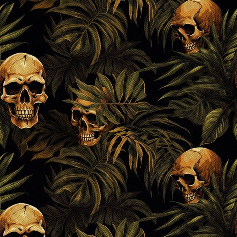 Tela decorativa para exteriores Oxford - Motivo de calavera I DX4634 (1/5)
