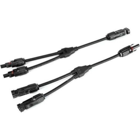 1 e Y-Stecker, Solar-PV-Kabel, männlich, weiblich, Solarpanel-Kabel, M/F/F und F/M/M, Abzweigstecker Y2-1 Y-förmige Photovoltaik-Stecker (1/4)