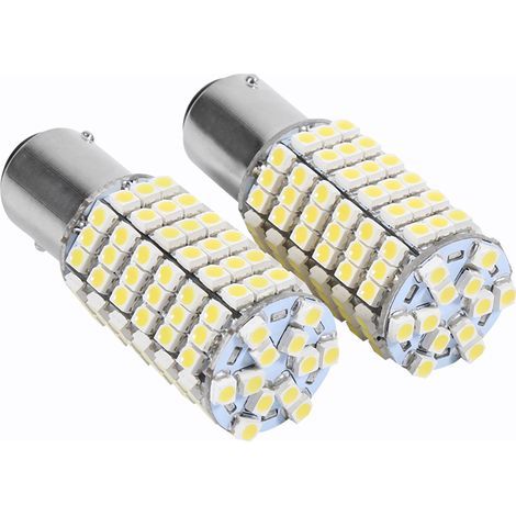 Lot de 2 Ampoules LED 1157 BAY15D 120 SMD Feu de Recul Stop Clignotant Feu Arrière (1/5)