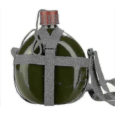 Gourde isotherme vintage Pla 87s vert armée, en aluminium, de 1 à 4 litres (1,5 L). (1/4)