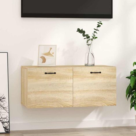 vidaXL Wall Cabinet Sonoma Oak 80x36,5x35 cm Engineered Wood (1/5)