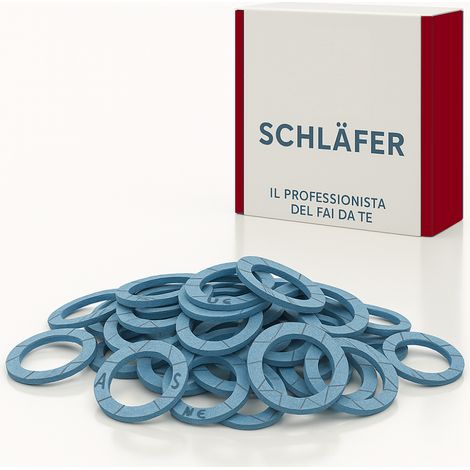 Schläfer 182830 Guarnizioni idrauliche Piatte per Alte Temperature blu FASIT 3/4 - 2 mm, Sanitaria, Rubinetti, Raccordi Acqua, Caldaia, Gas, Impianti di Riscaldamento e Solare Termico. Conf 10PZ