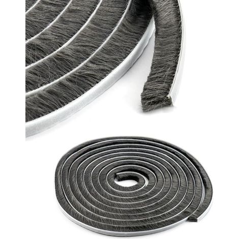 2 Pièces Joint Brosse Porte Coulissante, Bande De Brosse Autocollant, Joint Brosse, Pour Fenêtres Et Portes Mobiles, 9 MM X 15 MM X 10 M (1/5)