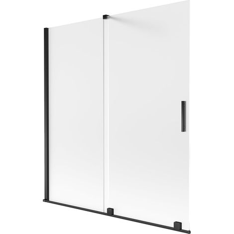 Mexen Velar parete doccia 2 ante scorrevoli 150 x 150 cm, satinato, nero - 896-150-000-31-70 (1/2)