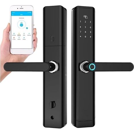 Verrouillage intelligent Verrouillage de la porte d'empreinte digitale, étanche Bluetooth électronique verrouillage de porte de porte intelligente serrure de porte biométrique Smart wifi serrure d'emp (1/5)