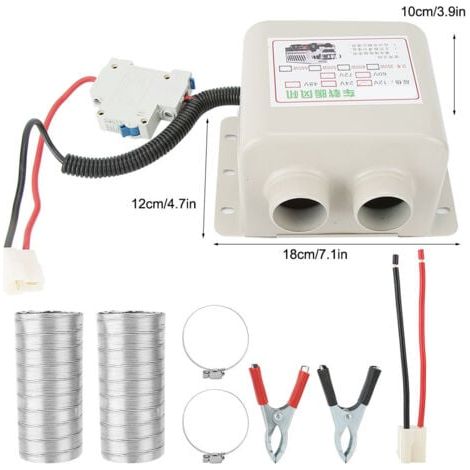 Chauffage électrique 600W à 2 trous, chauffage d'hiver, dégivreur de fenêtre, désembueur pour maison et voiture, 12v (1/5)