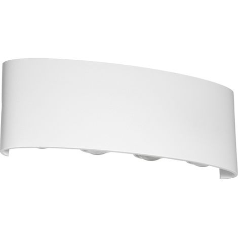 Aplique de pared LED moderno de 8W, iluminación hacia arriba y hacia abajo, luz blanca fría para pasillo, sala de estar o dormitorio. (1/5)