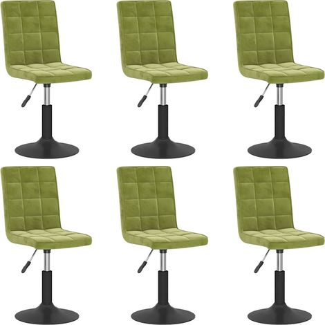 Maison Exclusive - Sedie da Pranzo Girevoli 6 pz Verde Chiaro in Velluto