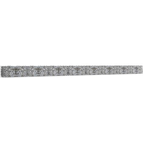 Gabion Wall with Covers Galvanised Steel 900x50x50 cm vidaXL