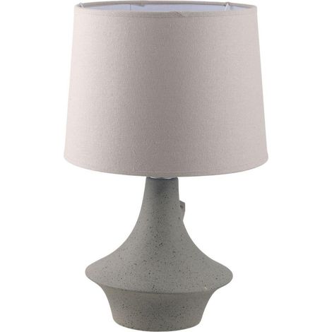 Lampada in ceramica sagomata grigia, 30H50 cm (1/2)