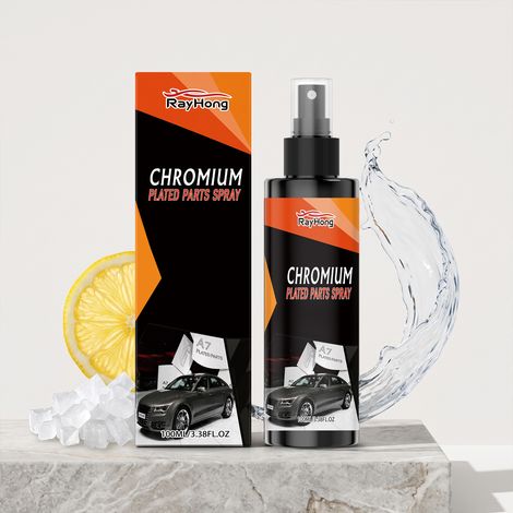 Automotive chrome plating polishing compound for daily cleaning, polishing, and care of chrome-plated automotive metal surfaces -- 100ml (1/5)