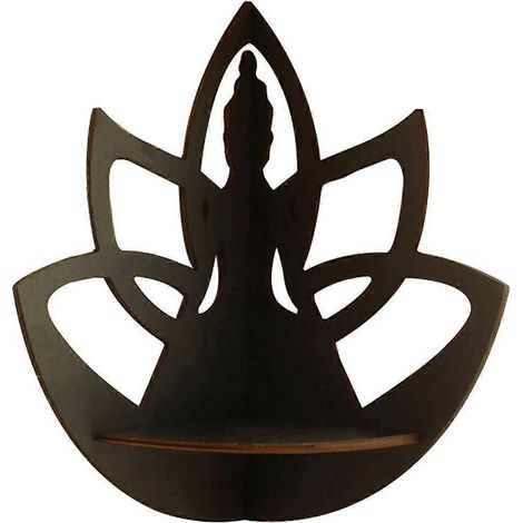 Étagère d'angle résistante et élégante en bois pour petits objets (1/4)