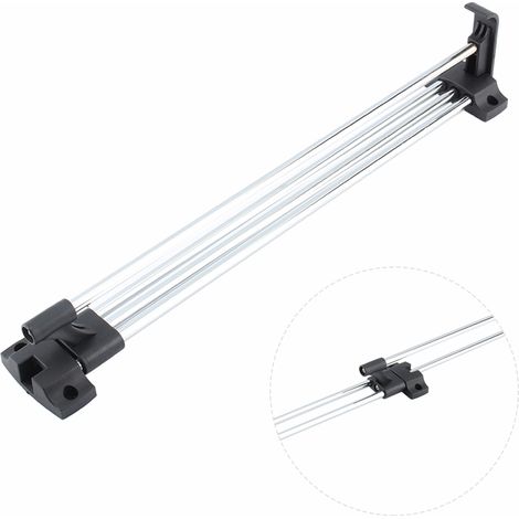 Rail Rétractable pour Armoire, Porte-vêtements Extensible en Chrome pour Manteaux et Serviettes, Tige de Placard (1/5)