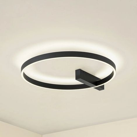 [GEBRAUCHT] B-Ware Lucande Deckenlampe Deckenleuchte Led Isalin Schwarz Dimmbar Cct 60 Cm
