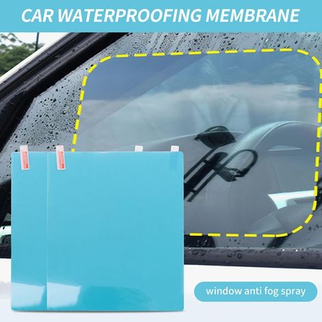 1 Set blaue PET-Regenschutzfolie für Auto-Rückspiegel, spezielle Antibeschlagfolie für Auto-Rückspiegel, rund (1/4)