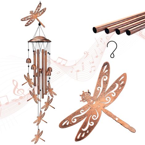 Carillon extérieur en métal, idéal pour jardin/terrasse (diam. 30 cm)