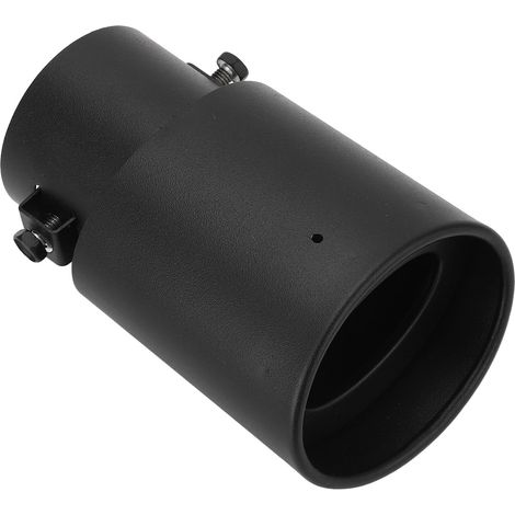 Embout d'échappement en alliage d'aluminium brossé noir durable, sortie de tuyau universel pour voiture (1/5)