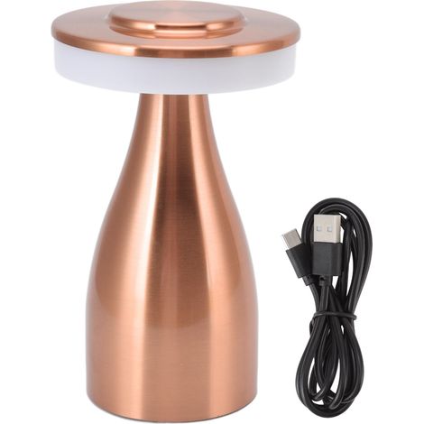 Ortviai Lampe de Table LED Rechargeable avec Toucher, 3 Températures de Couleur, Cuivre, 3 W, 1800 mAh (1/5)