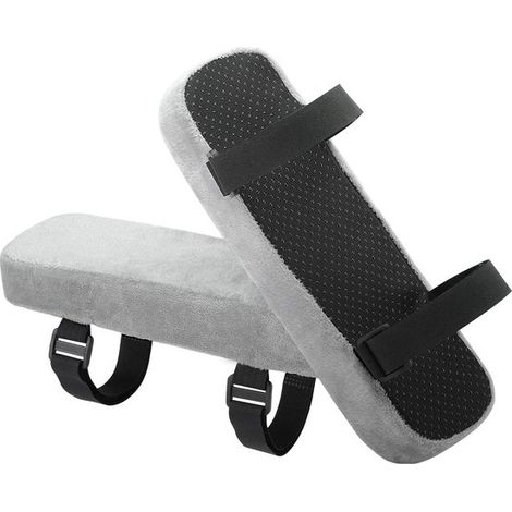 OmGoods, Dailygoody, Cojines para reposabrazos, Ergonómicos y suaves, Alivio de la presión, Gris, Fundas universales para reposabrazos de silla (1/5)