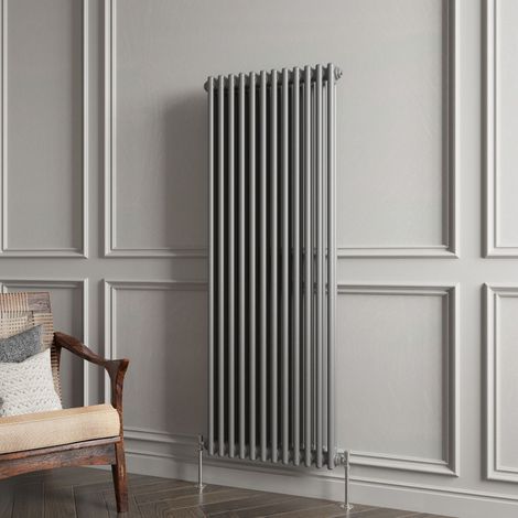 Biubiubath Traditional Cast Iron Style Radiator Vertical 2 Column Anthracite 1500x560mm