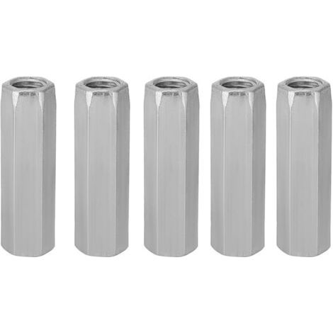 Pair 5pcs M10 Écrou Long Tige En Acier Au Carbone Écrous Hexagonaux De Couplage Écrous Hexagonaux Douille Écrou Fixations Filetées (M1040) (1/5)