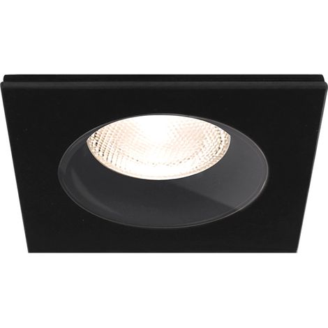 Support de spot encastrable carré noir IP54