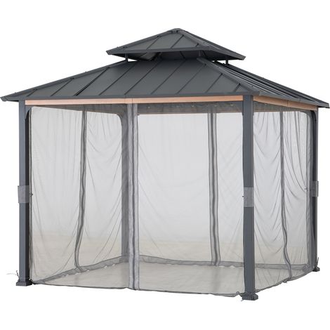 Rete per gazebo in legno cedro 300cm x 300cm