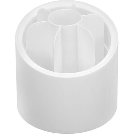 Pen Holder 360 ° Rotary 7 Grid Design White Durable Self Adhesion Antiskid Pad Cute Pen Holder for Office School (1/5)