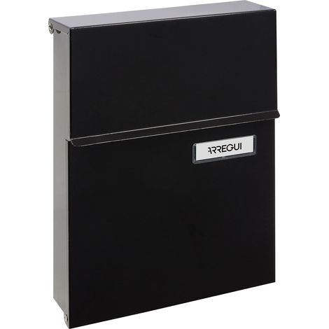 Boîte aux Lettres Individuelle en Acier, Taille S (Courrier Format A5), avec Serrure Protégée, Anti-Pluie, Petite Boîte aux Lettres Murale, Facile à Installer, Noir (1/5)