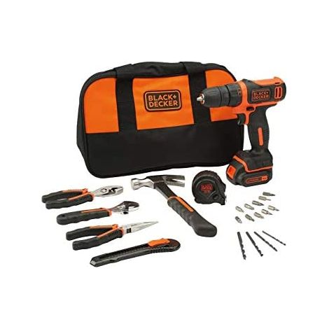 DESTORNILLADOR BLACK+DECKER 18 V/2 x 1,5 Ah, BDCDC18HTSA