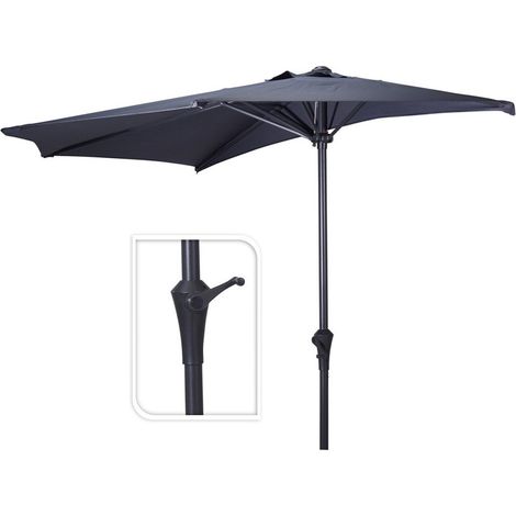 Parasol de jardin anthracite, 270 cm de diamètre