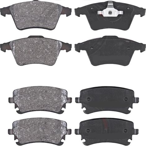 KIT PASTIGLIE FRENO ANTERIORI E POSTERIORI compatibile con VW MULTIVAN V (7HM, 7HN, 7HF, 7EF, 7EM, 7EN) / PASTIGLIE FRENANTI AUTO OEM 37416  37415,37413  37366  37494 / SOSTITUZIONE DIRETTA / BASSA PO