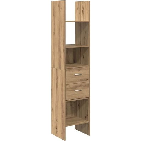 Étagère Bibliothèque 2 Niveaux en Bois d'Ingénierie, 40 x 35 x 180 cm (1/5)