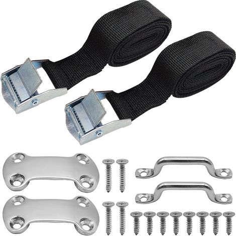 Kühler-Spanngurt-Set 14-teilig mit Edelstahl-Schnalle für Yeti, RTIC, Boote